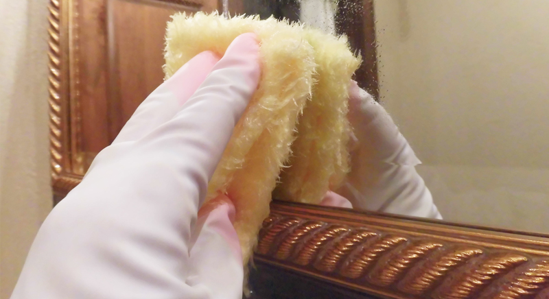 洗面ボウルにウロコ汚れ